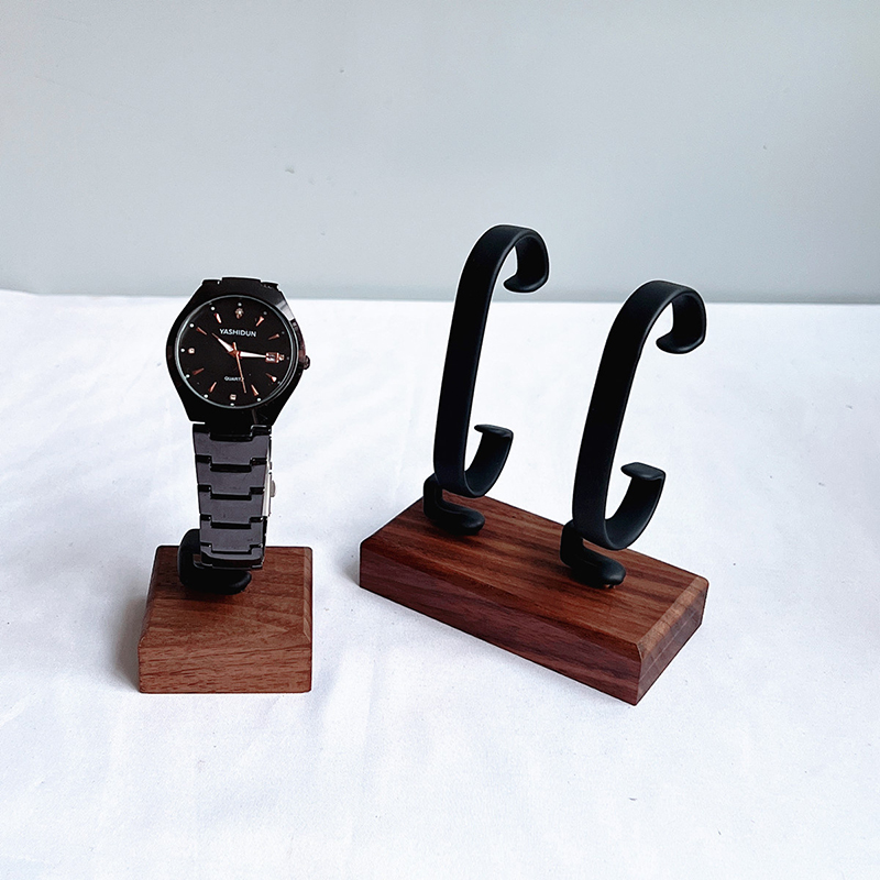 Jewelry And Watches Inc - Hölzerner C-förmiger Uhrenhalter, Schmuck-Organizer, Ausstellungsständer für