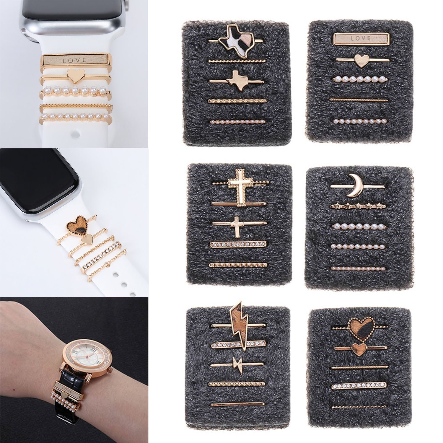 Jewelry Diamond Watches - Charms für Apple Watch Band 10