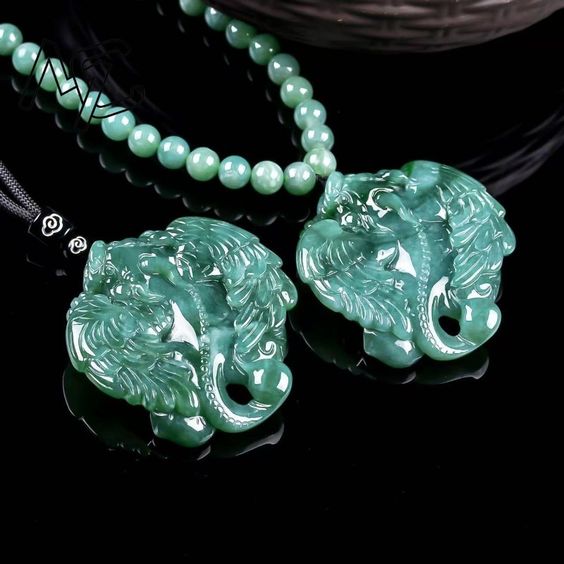 Jewelry & Watches Store - Natürlicher Echter Smaragd Blau Wasserfliegende Apsaras