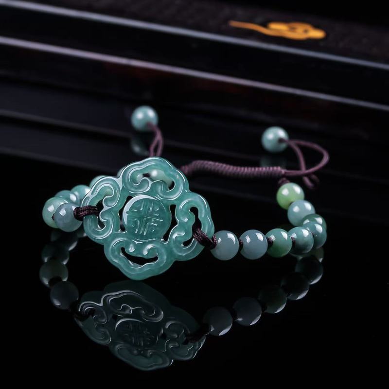 Jewelry & Watches Store - Natürliches Jadeit-Armband der Klasse A, originelles