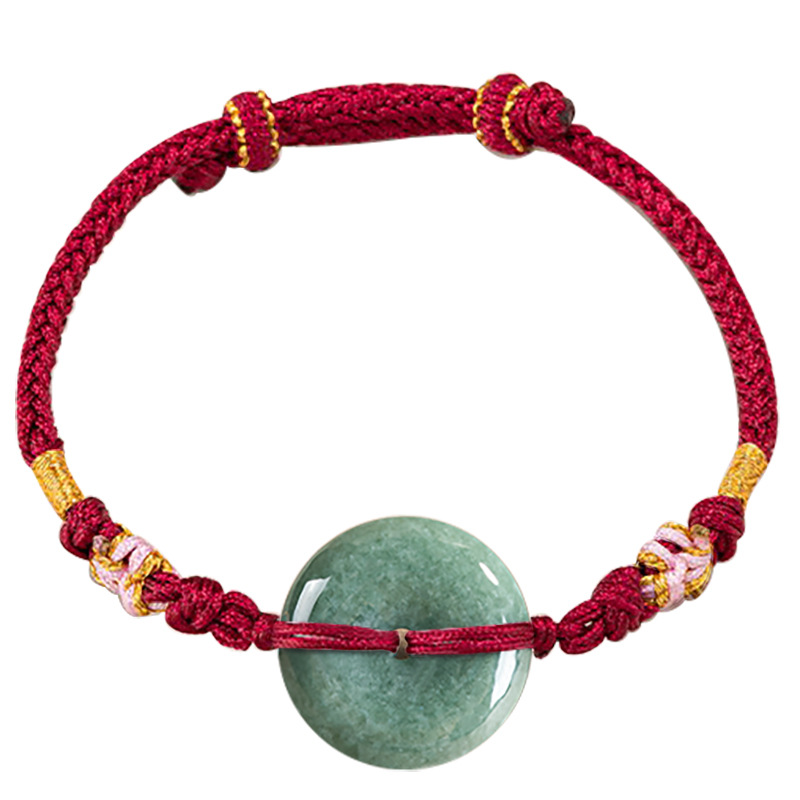 Jewelry & Watches Store - Grünes Myanmar Jadeit Donut Armband Designer