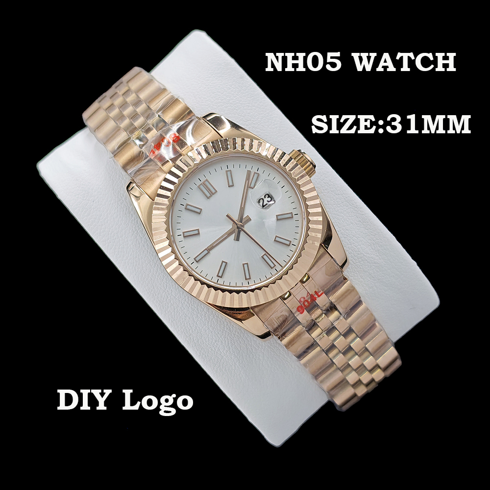 Rose Gold Bracelet - Neue 31-mm-NH05-Uhr, automatische Damenuhr, personalisierte, individuell