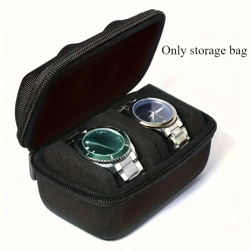 Jewelry Box Organizer Watches - Premium Hartschalen-Reiseetui für 2 Uhren -
