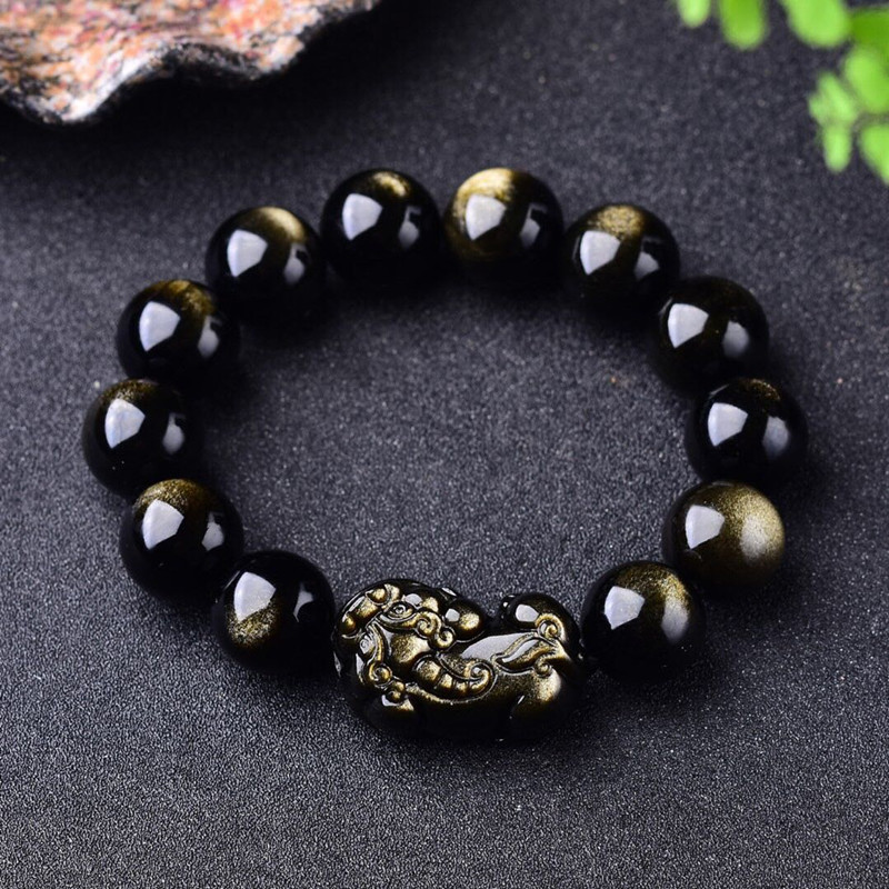 Natürliches Gold Obsidian Armb – Gemstone Bracelet Healing Bewertung und Preis