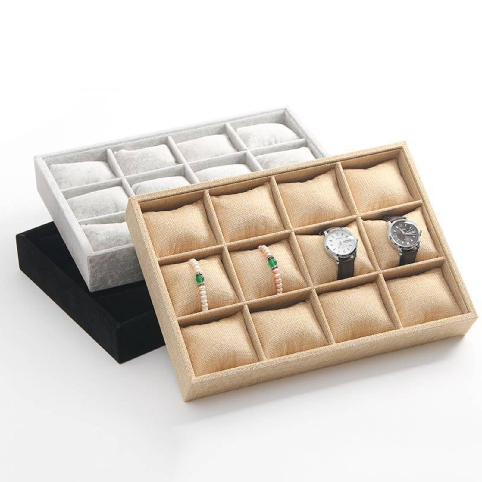 Schmuckhalter aus Leinenstoff, – Jewelry Box Organizer Watches Bewertung und Preis