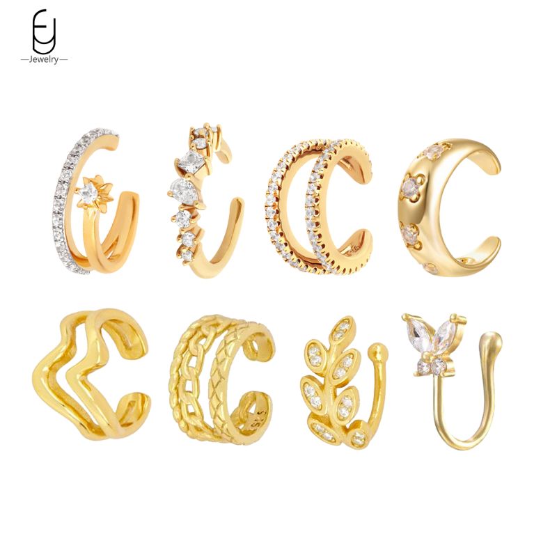 1PC Überzogene 24K Gold Mono C – Ear Cuff No Piercing Bewertung und Preis
