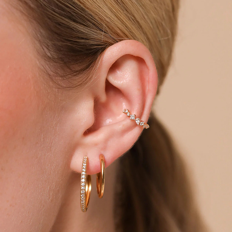 1PC Überzogene 24K Gold Mono C – Ear Cuff No Piercing Bewertung und Preis