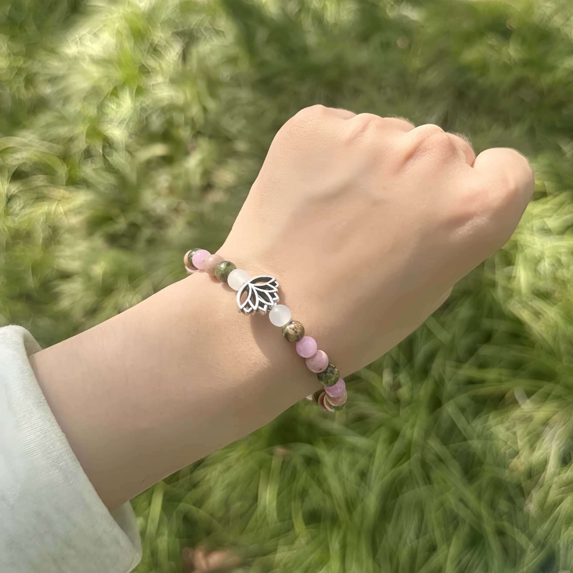 1 Stück Natürliches Rosa-Grüne – Gemstone Bracelet Healing Bewertung und Preis