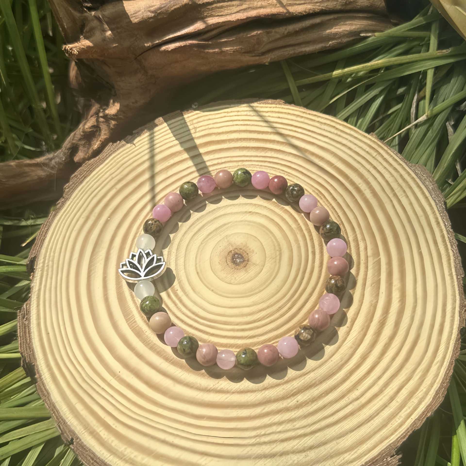 1 Stück Natürliches Rosa-Grüne – Gemstone Bracelet Healing Bewertung und Preis