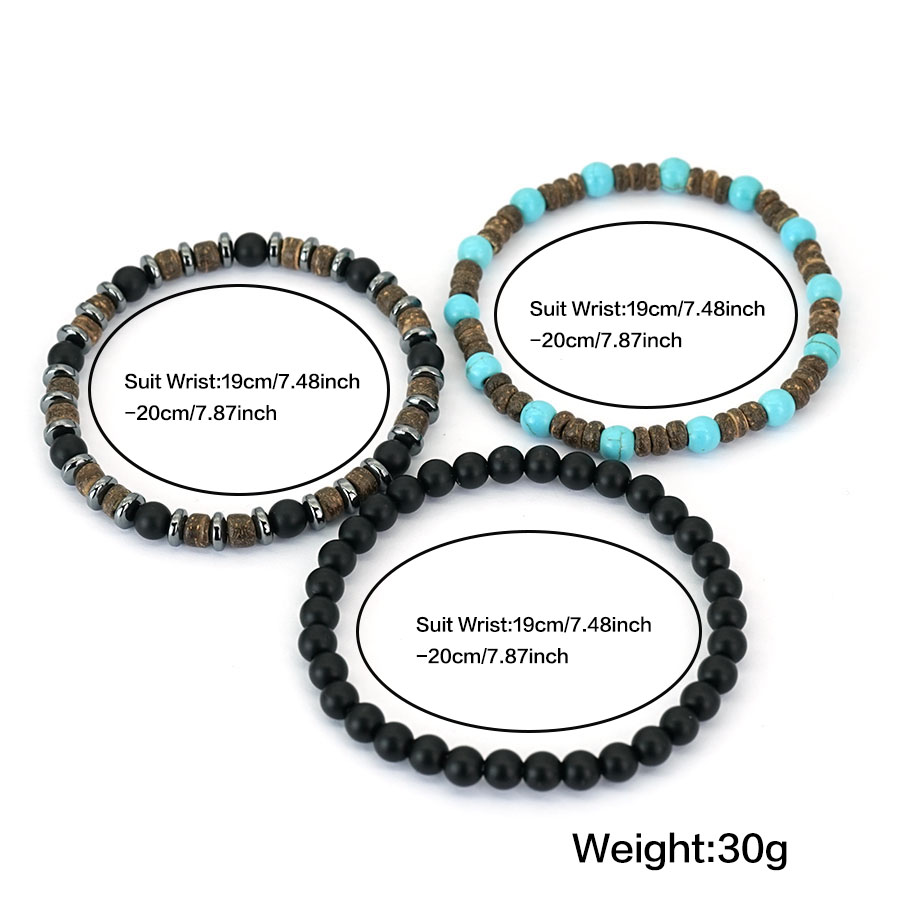 Vintage 3-teiliges Herren-Armb – Gemstone Bracelet Healing Bewertung und Preis